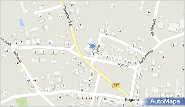 Bogoria, Rynek, 20, mapa Bogoria