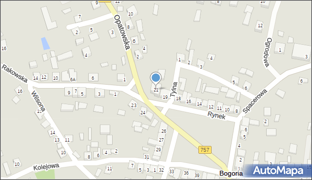 Bogoria, Rynek, 21, mapa Bogoria