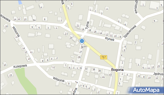 Bogoria, Rynek, 26, mapa Bogoria
