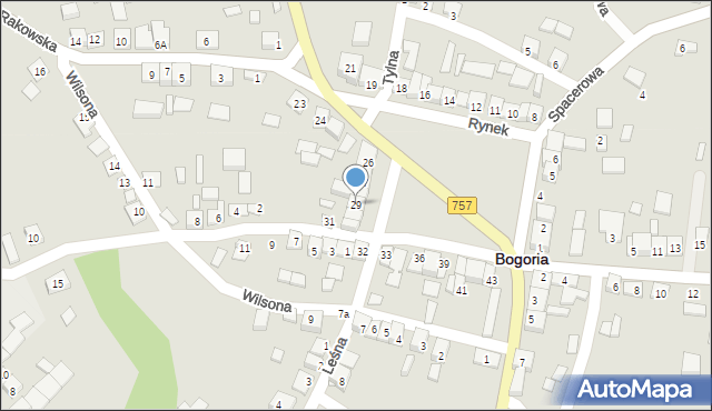 Bogoria, Rynek, 29, mapa Bogoria