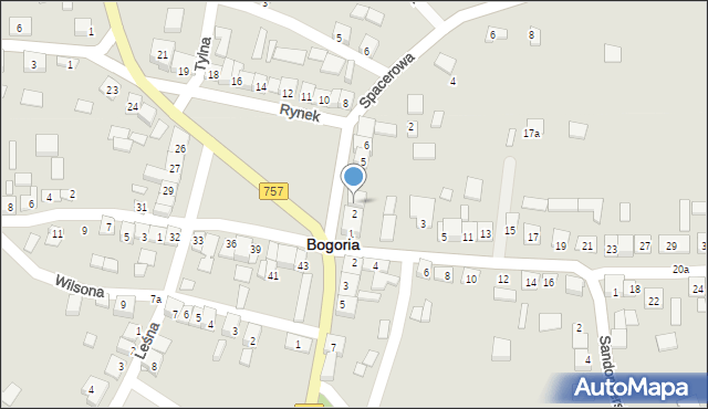 Bogoria, Rynek, 3, mapa Bogoria