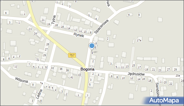 Bogoria, Rynek, 4, mapa Bogoria