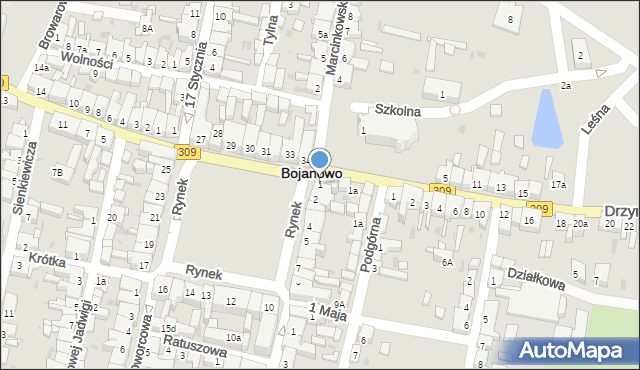 Bojanowo, Rynek, 1, mapa Bojanowo