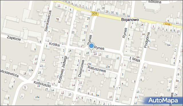Bojanowo, Rynek, 15, mapa Bojanowo