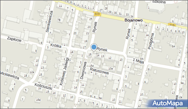 Bojanowo, Rynek, 15, mapa Bojanowo