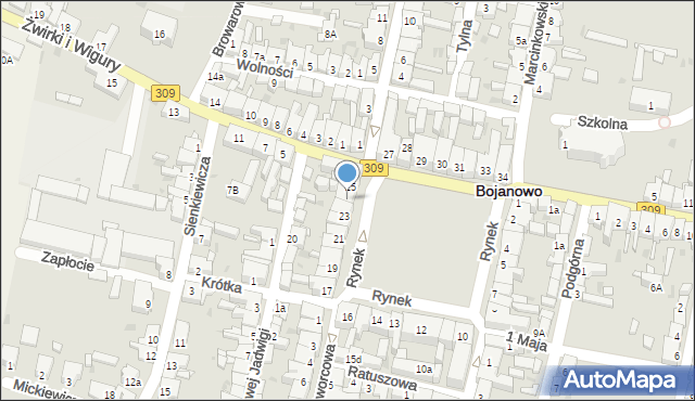 Bojanowo, Rynek, 24, mapa Bojanowo
