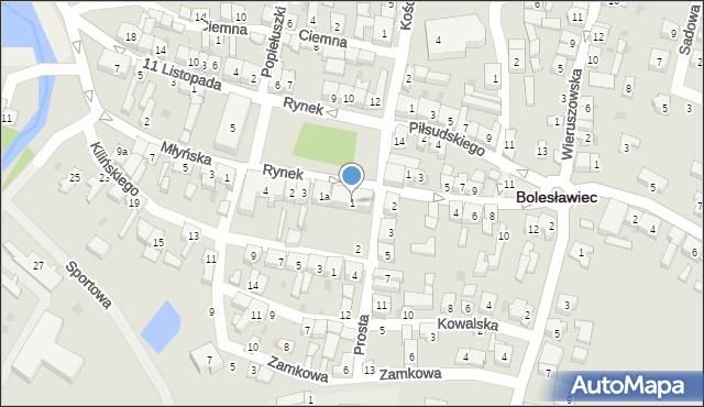 Bolesławiec, Rynek, 1, mapa Bolesławca