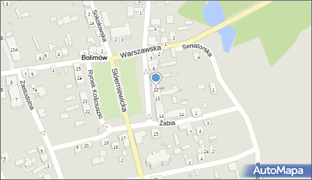 Bolimów, Rynek Kościuszki Tadeusza, gen., 12, mapa Bolimów