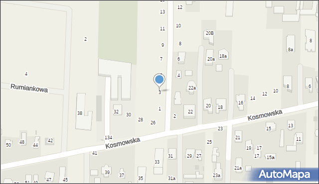 Borzęcin Duży, Rycerska, 3, mapa Borzęcin Duży