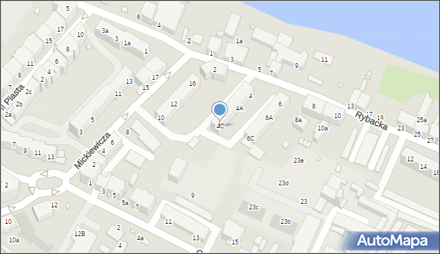 Brzeg, Rybacka, 4C, mapa Brzeg