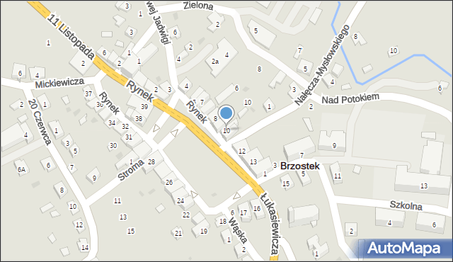 Brzostek, Rynek, 10, mapa Brzostek