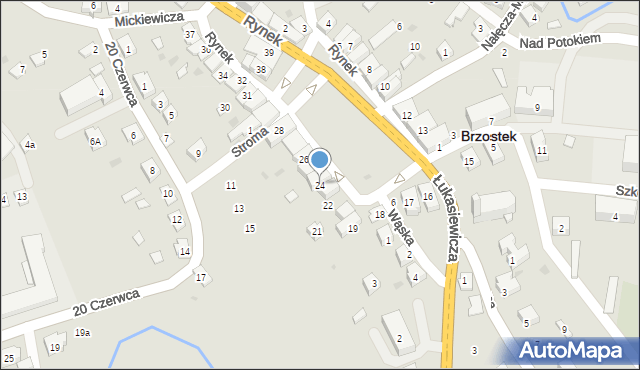 Brzostek, Rynek, 24, mapa Brzostek