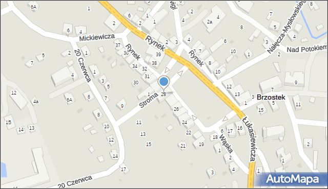 Brzostek, Rynek, 28, mapa Brzostek