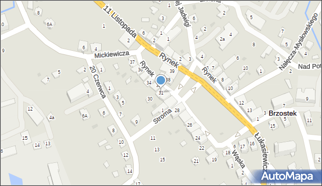 Brzostek, Rynek, 31, mapa Brzostek