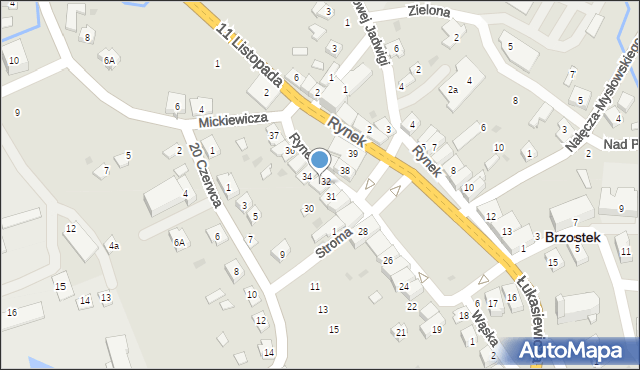 Brzostek, Rynek, 33, mapa Brzostek