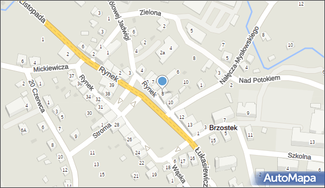 Brzostek, Rynek, 8, mapa Brzostek