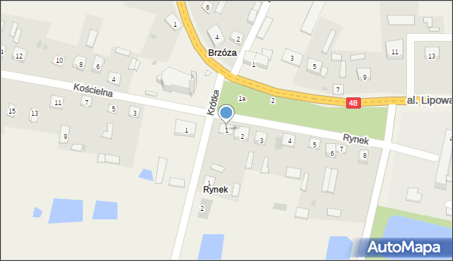 Brzóza, Rynek, 1, mapa Brzóza