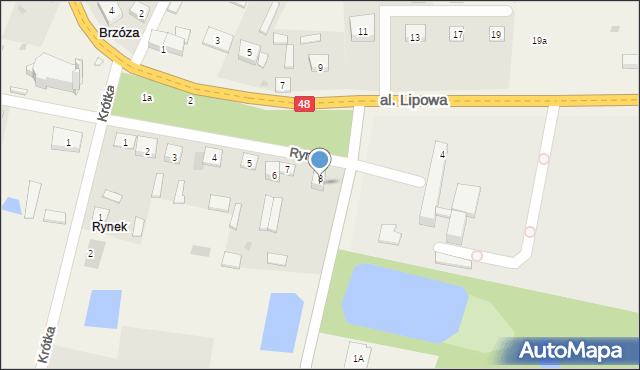 Brzóza, Rynek, 9, mapa Brzóza
