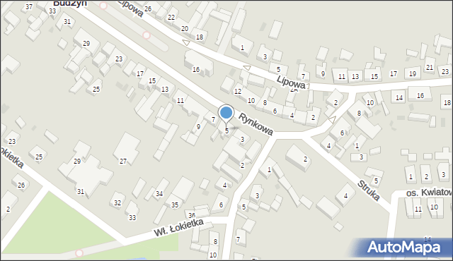 Budzyń, Rynkowa, 5, mapa Budzyń