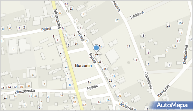 Burzenin, Rynek, 27, mapa Burzenin