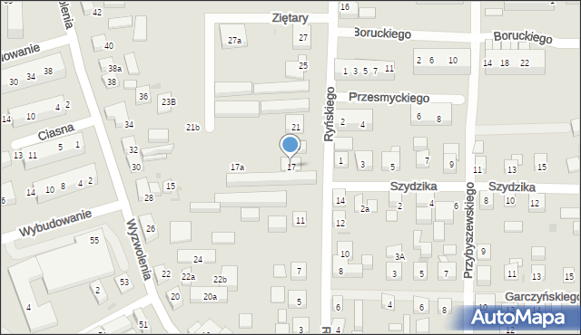 Bydgoszcz, Ryńskiego Mikołaja, 17, mapa Bydgoszczy