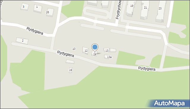 Bydgoszcz, Rydygiera Ludwika, 14, mapa Bydgoszczy