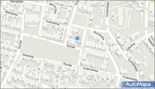 Bytom, Rynek, 12, mapa Bytomia