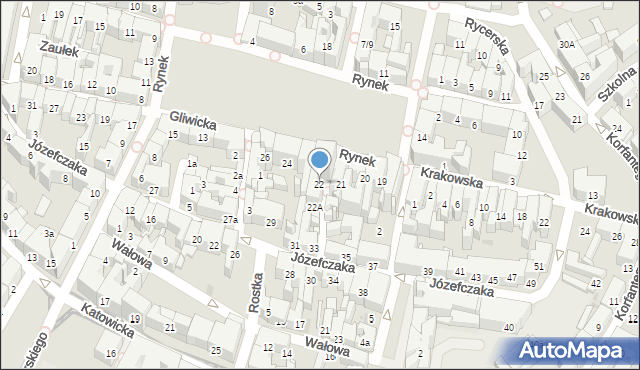 Bytom, Rynek, 22, mapa Bytomia