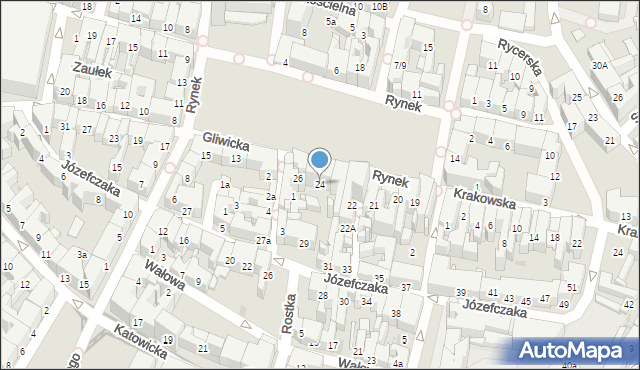 Bytom, Rynek, 24, mapa Bytomia
