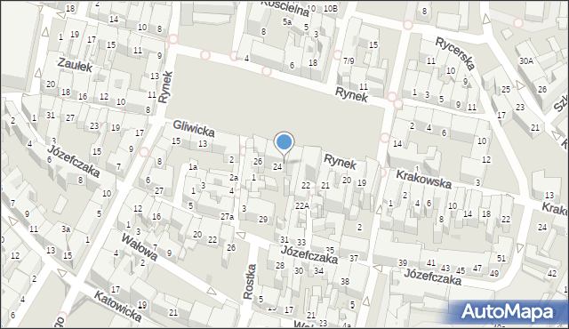 Bytom, Rynek, 25, mapa Bytomia