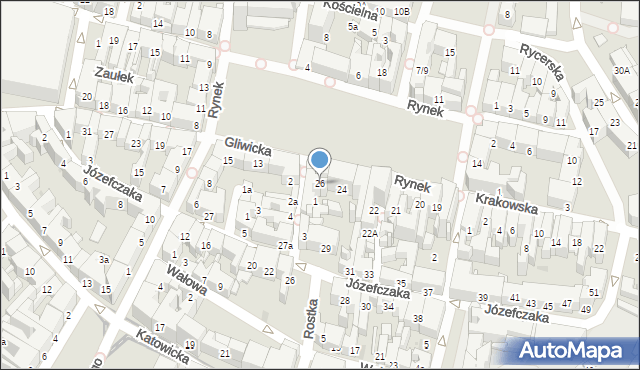 Bytom, Rynek, 26, mapa Bytomia