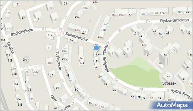 Bytom, Rydza-Śmigłego Edwarda, marsz., 11C, mapa Bytomia