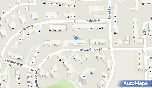 Bytom, Rydza-Śmigłego Edwarda, marsz., 17B, mapa Bytomia