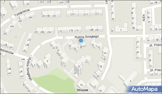 Bytom, Rydza-Śmigłego Edwarda, marsz., 28, mapa Bytomia