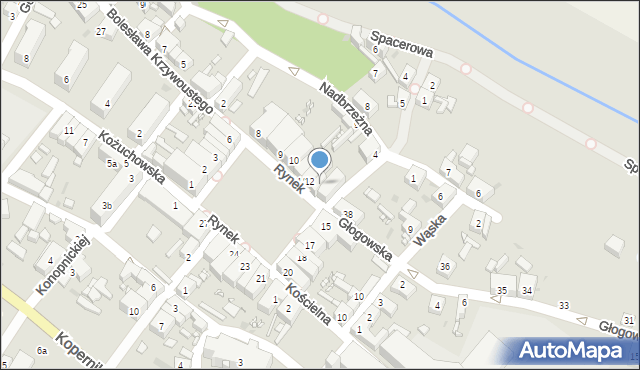 Bytom Odrzański, Rynek, 13, mapa Bytom Odrzański