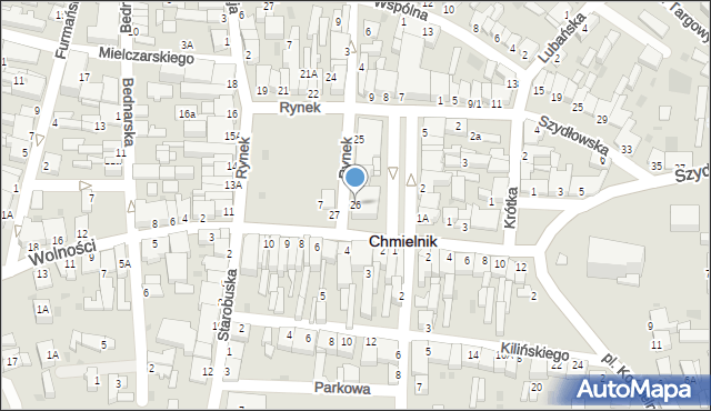 Chmielnik, Rynek, 26, mapa Chmielnik