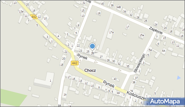 Chocz, Rynek, 26, mapa Chocz