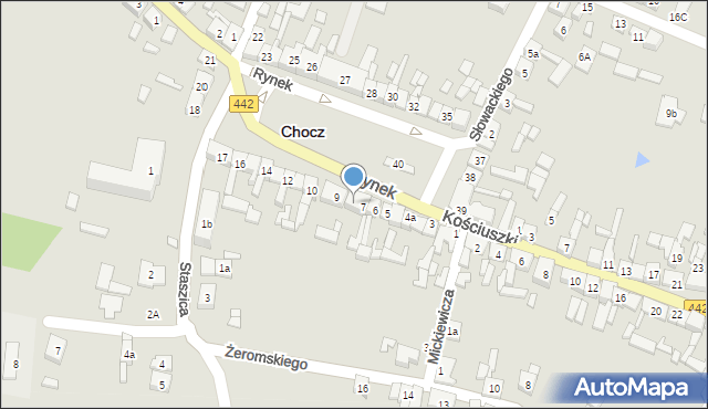 Chocz, Rynek, 8, mapa Chocz