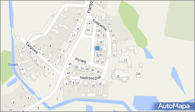 Chodel, Rynek, 32, mapa Chodel