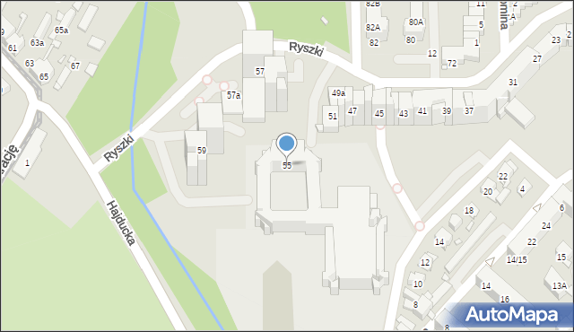 Chorzów, Ryszki Józefa, 55, mapa Chorzów