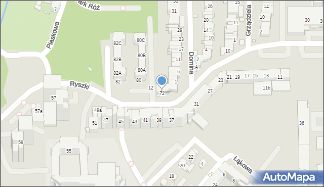 Chorzów, Ryszki Józefa, 72, mapa Chorzów