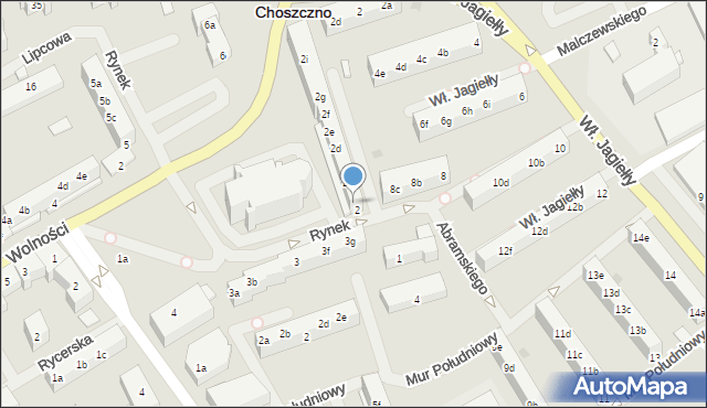 Choszczno, Rynek, 2a, mapa Choszczno