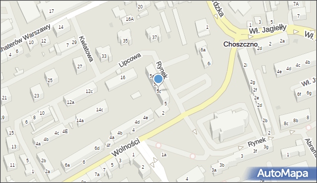 Choszczno, Rynek, 5c, mapa Choszczno