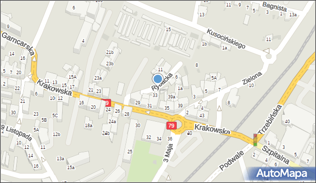 Chrzanów, Rybacka, 2, mapa Chrzanów