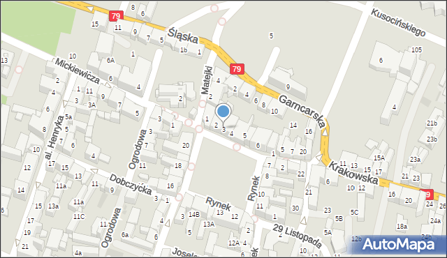 Chrzanów, Rynek, 3, mapa Chrzanów