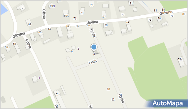 Chwałowice, Rysia, 4, mapa Chwałowice