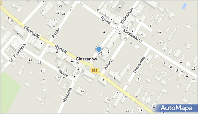 Cieszanów, Rynek, 7, mapa Cieszanów