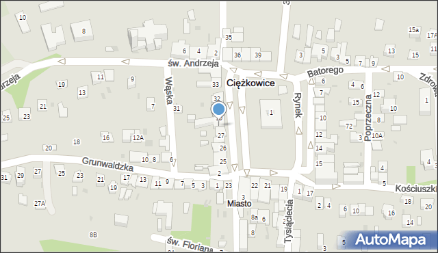 Ciężkowice, Rynek, 29, mapa Ciężkowice