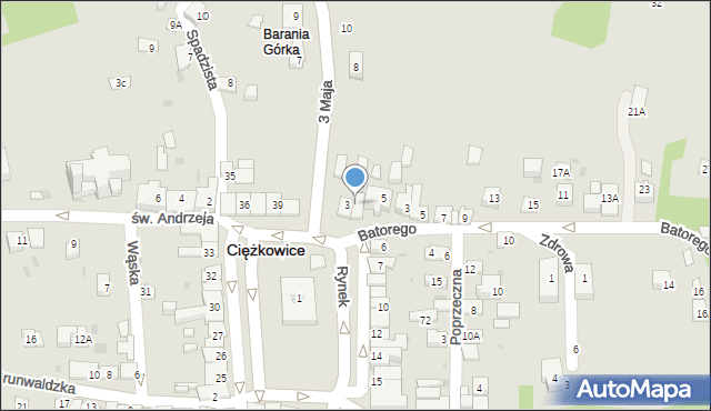 Ciężkowice, Rynek, 4, mapa Ciężkowice