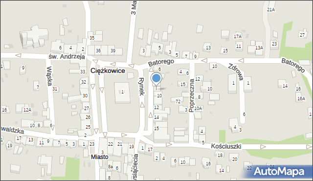 Ciężkowice, Rynek, 9, mapa Ciężkowice